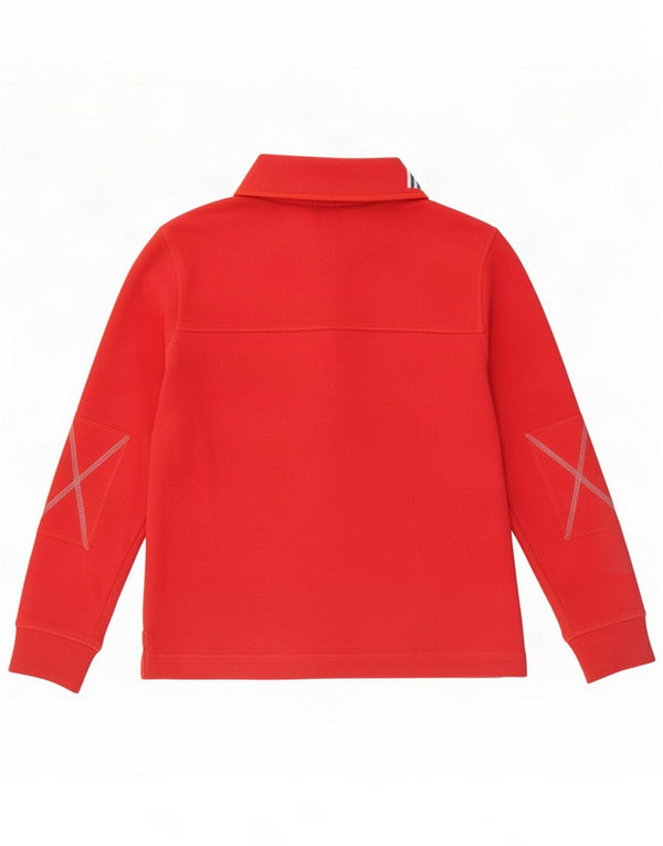 Portwest Mens Button Neck Sweatshirt Jumper Small Red Cotton