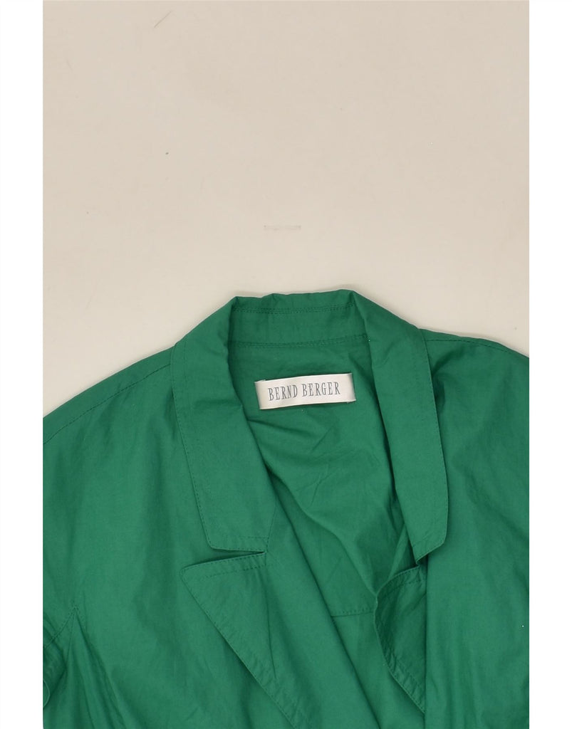 VINTAGE Womens Short Sleeve Blazer Jacket EU 38 Medium Green Cotton | Vintage Vintage | Thrift | Second-Hand Vintage | Used Clothing | Messina Hembry 