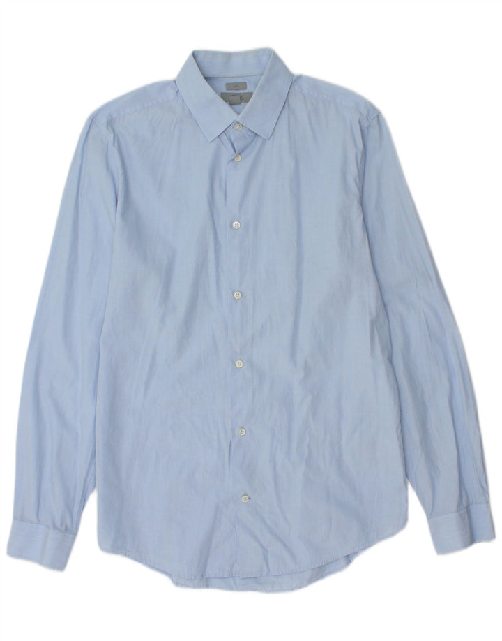 COS Mens Slim Shirt Size 38 Small Blue Cotton