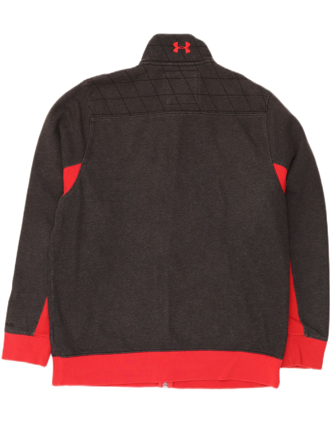 UNDER ARMOUR Mens Regular Fit Tracksuit Top Jacket Large Grey Colourblock