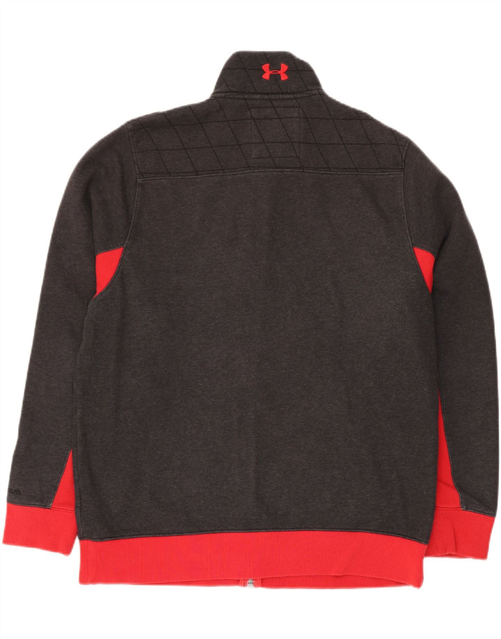 UNDER ARMOUR Mens Regular Fit Tracksuit Top Jacket Large Grey Colourblock