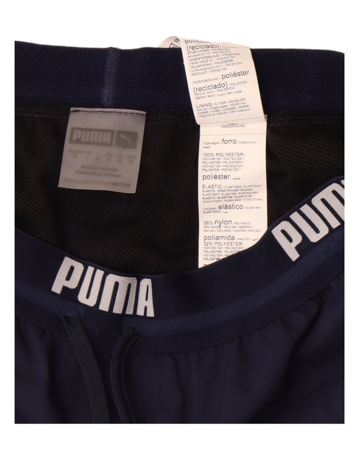 Puma Mens Graphic Sport Shorts Medium Navy Blue Polyester