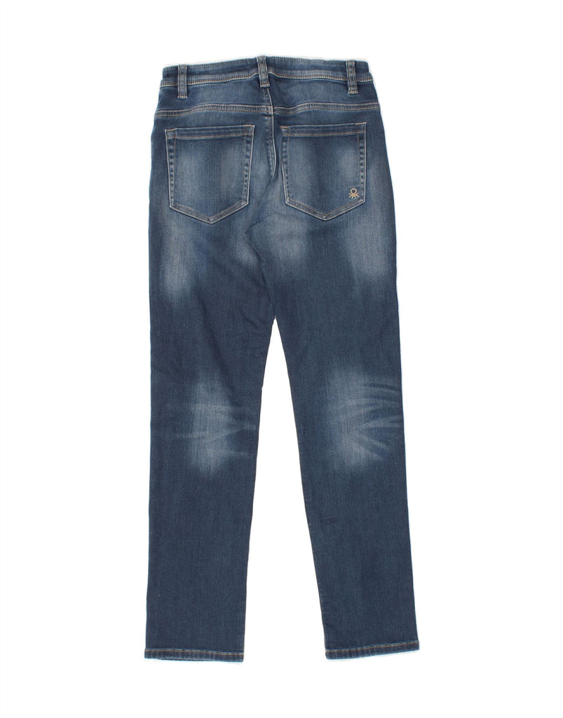 BENETTON Boys Elvis Slim Jeans 11-12 Years 2XL W26 L27 Navy Blue Cotton Vintage Benetton and Second-Hand Benetton from Messina Hembry 