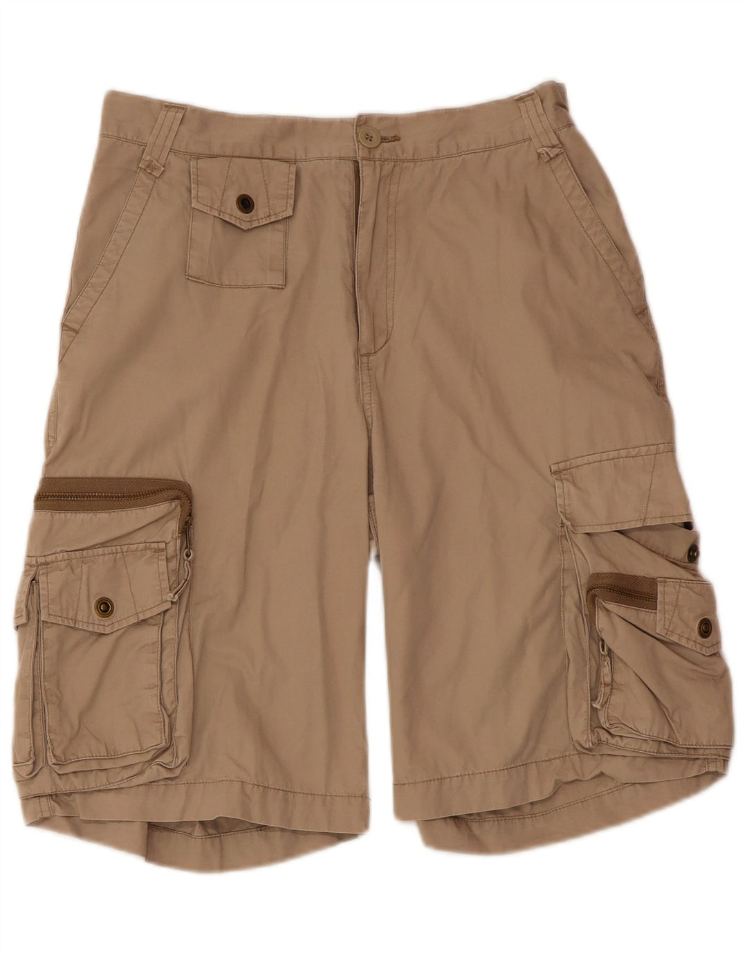 Celio Mens Cargo Shorts W38 XL Beige Cotton