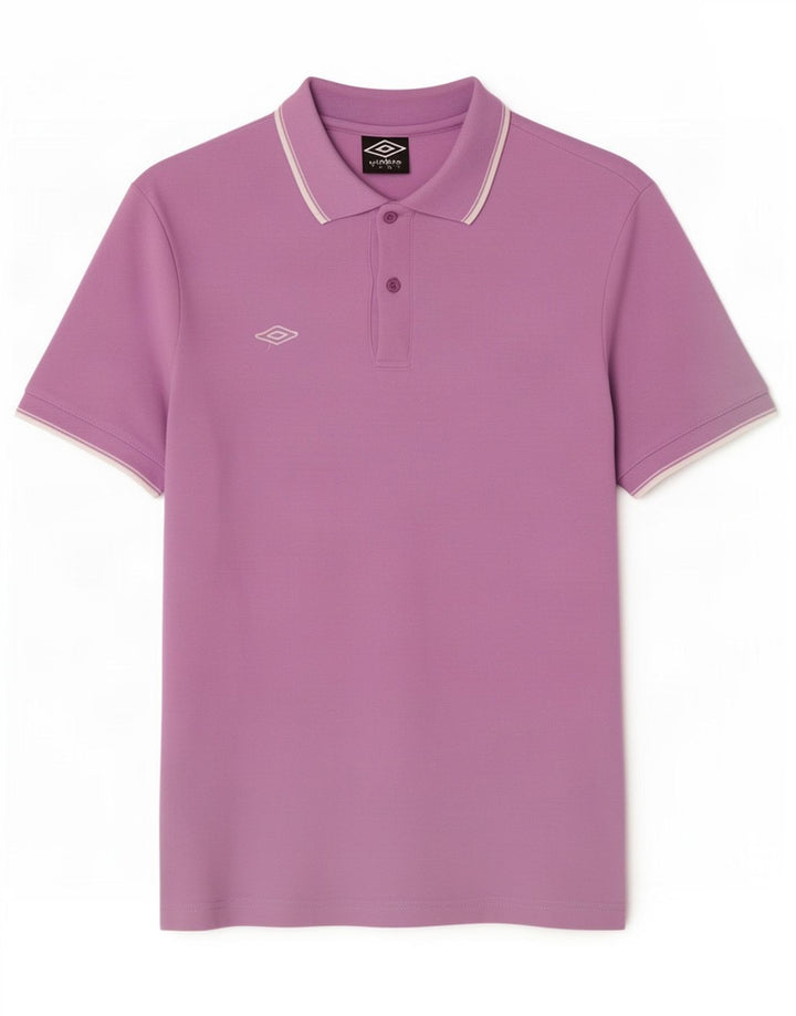 Umbro Mens Polo Shirt Large Purple Cotton