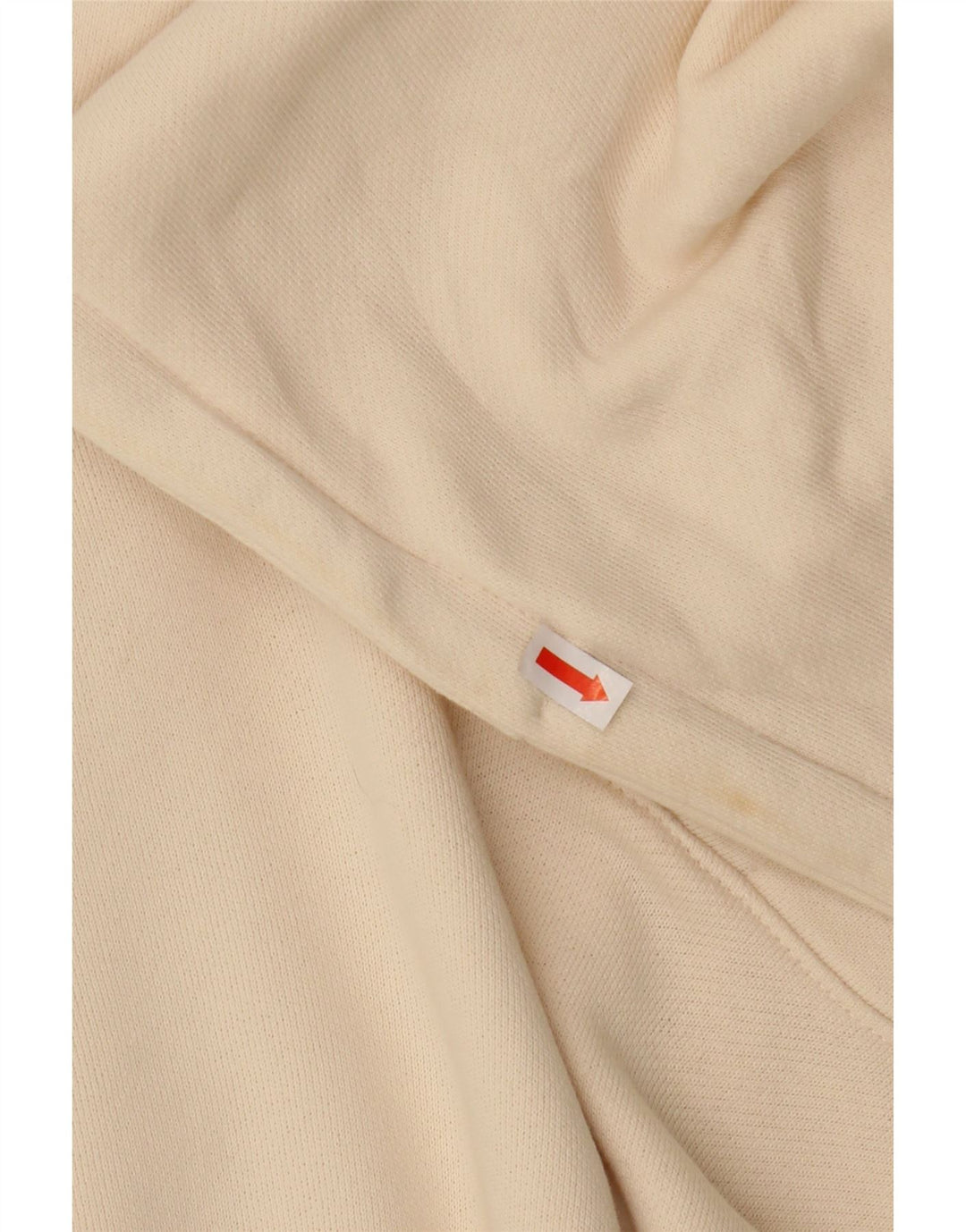 REEBOK Womens Oversized Hoodie Jumper UK 16 Large Off White Cotton