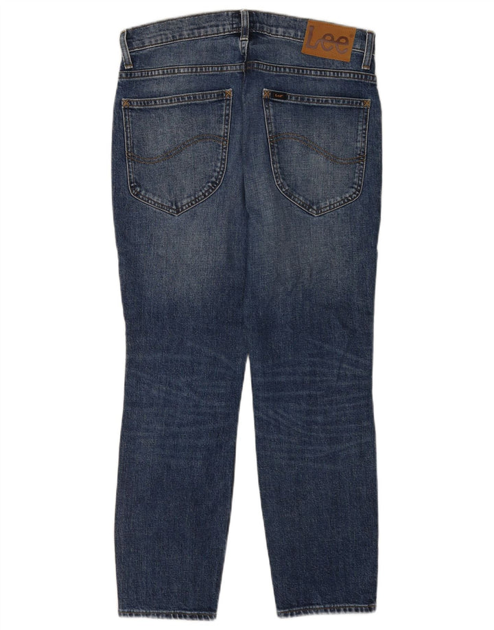 Lee Mens Rider Cropped Jeans W31 L25 Blue Cotton