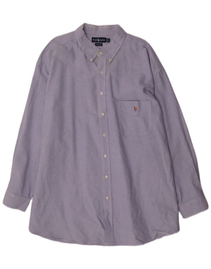 Ralph Lauren Mens Big Shirt 4XL Blue Cotton