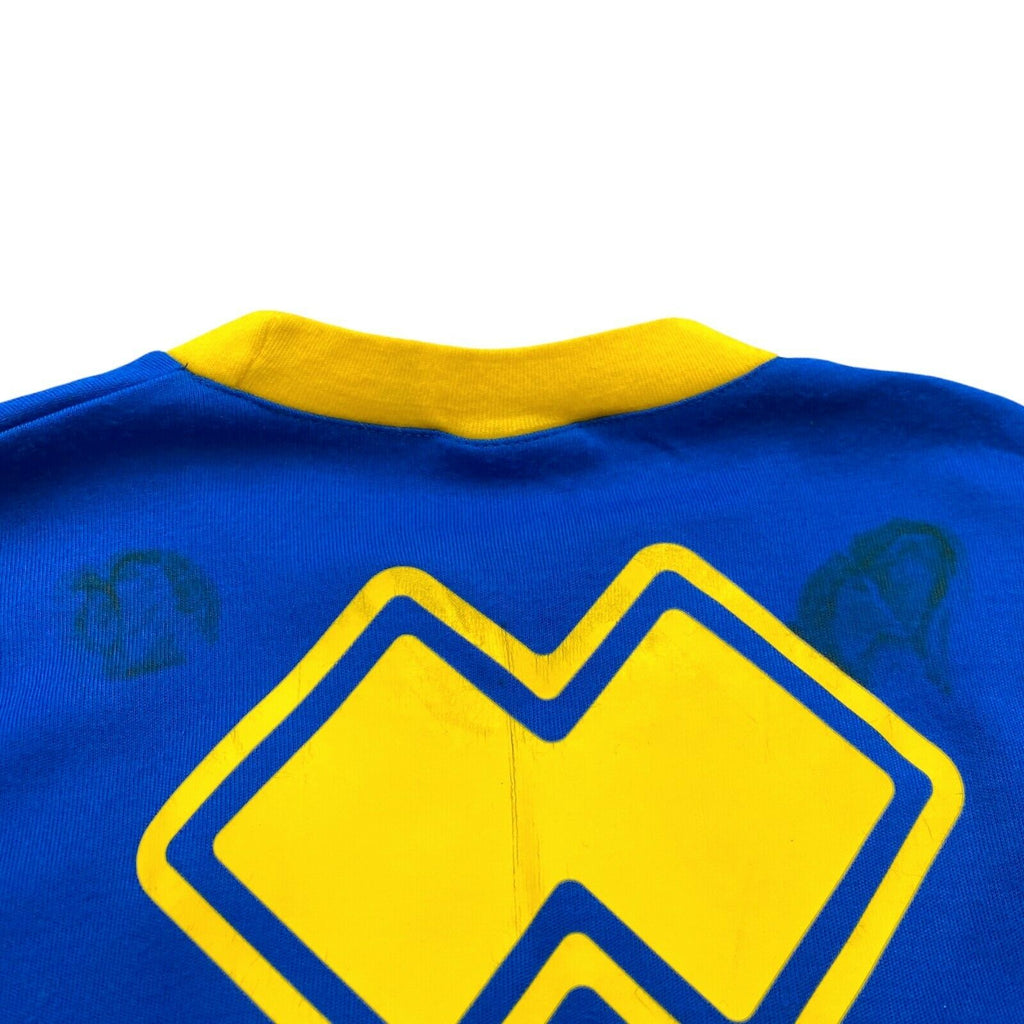 Parma FC Errea Sweatshirt | Vintage Italian Football Sportswear Blue Yellow VTG | Vintage Messina Hembry | Thrift | Second-Hand Messina Hembry | Used Clothing | Messina Hembry 