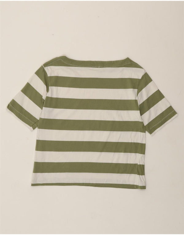 United Colors of Benetton Womens T-Shirt Top UK 12 Medium Green Cotton