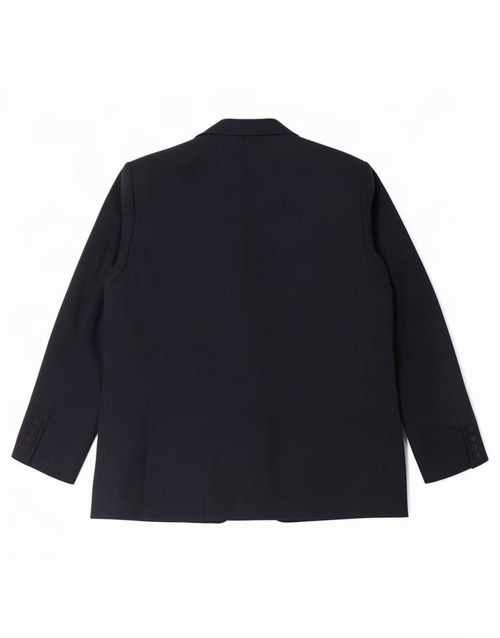 Marks & Spencer Womens Blazer Jacket UK 14 Large Navy Blue Polyester