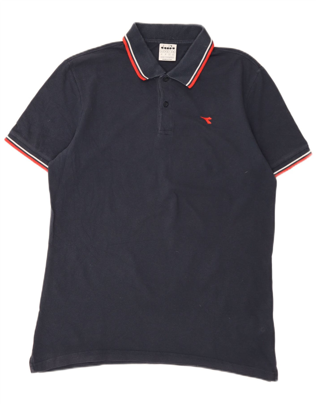 Diadora Mens Polo Shirt XL Navy Blue Cotton