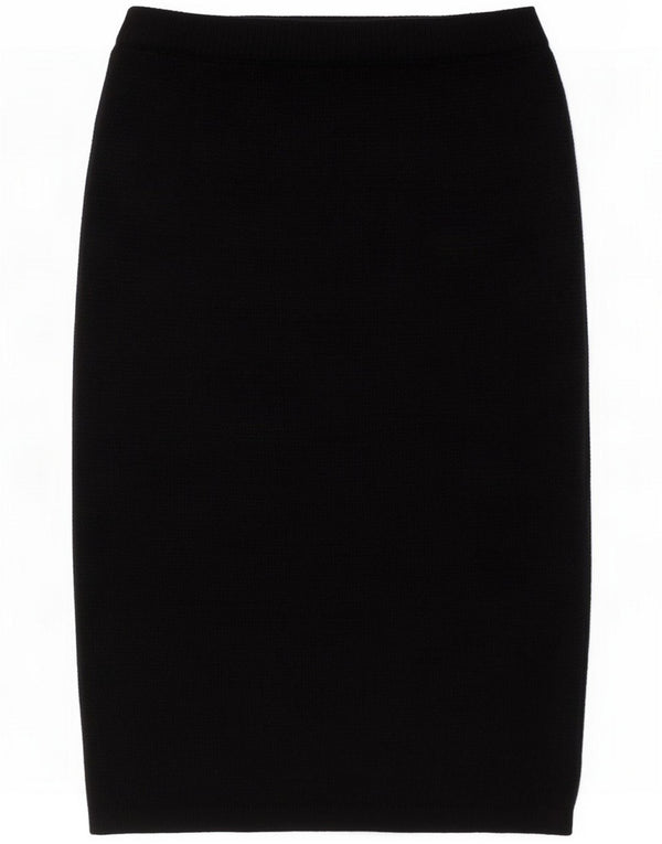 Vintage Womens Knit Pencil Skirt Small W26 Black