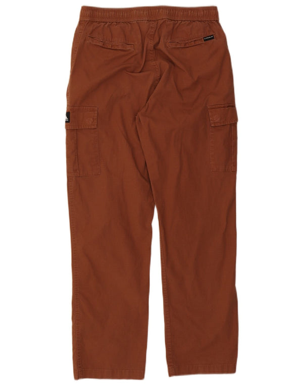 Quiksilver Boys Straight Cargo Trousers 13-14 Years Large W28 L26 Brown