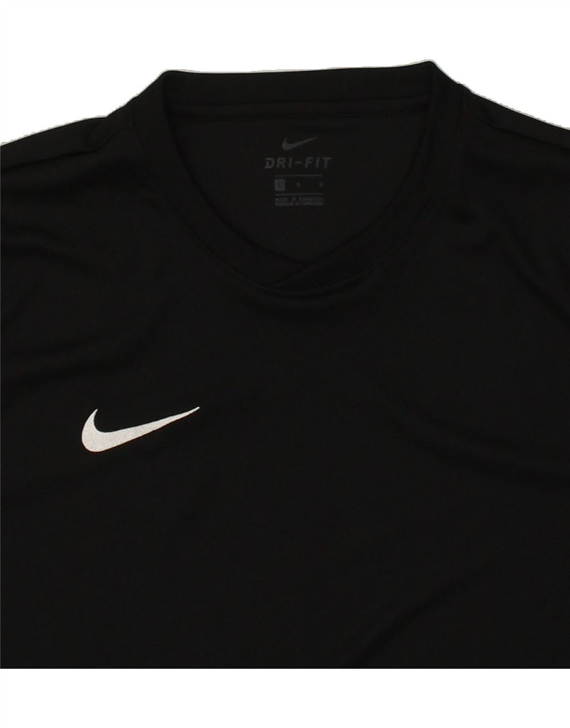 NIKE Mens Dri Fit T-Shirt Top Large Black | Vintage Nike | Thrift | Second-Hand Nike | Used Clothing | Messina Hembry 