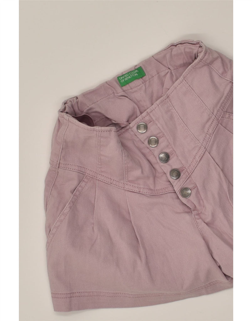 BENETTON Girls High Waist Denim Shorts 13-14 Years W26  Pink | Vintage Benetton | Thrift | Second-Hand Benetton | Used Clothing | Messina Hembry 