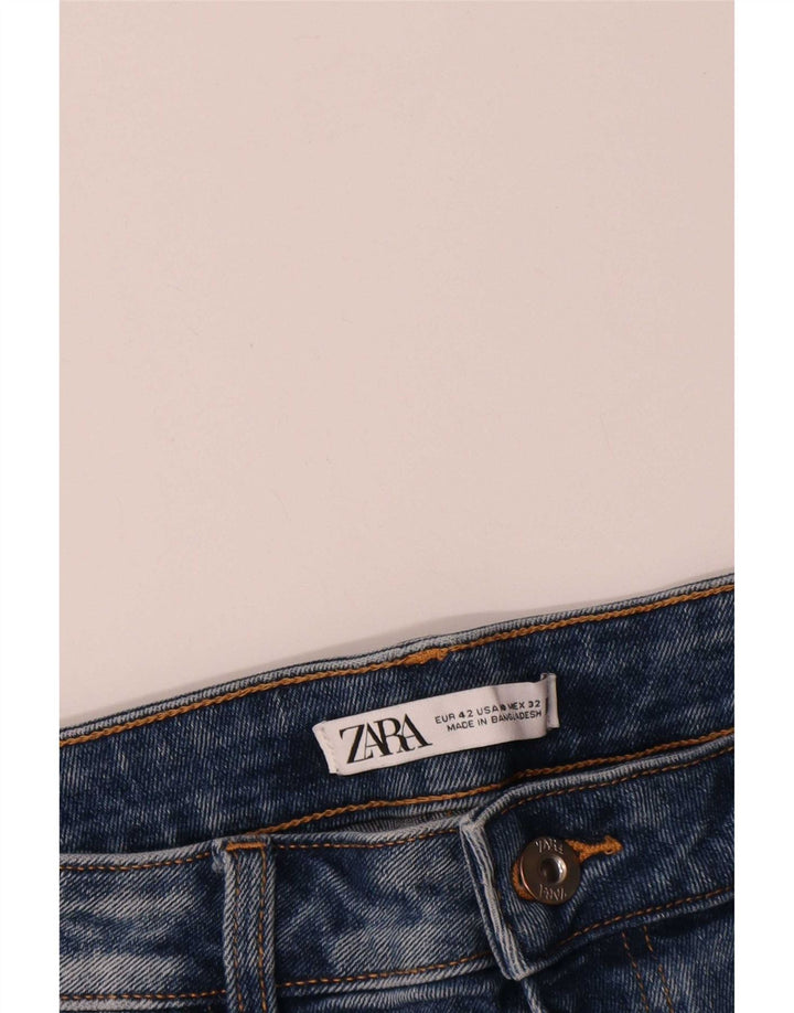 Zara Womens Cropped Jeans EU 42 Large W32 L25 Blue