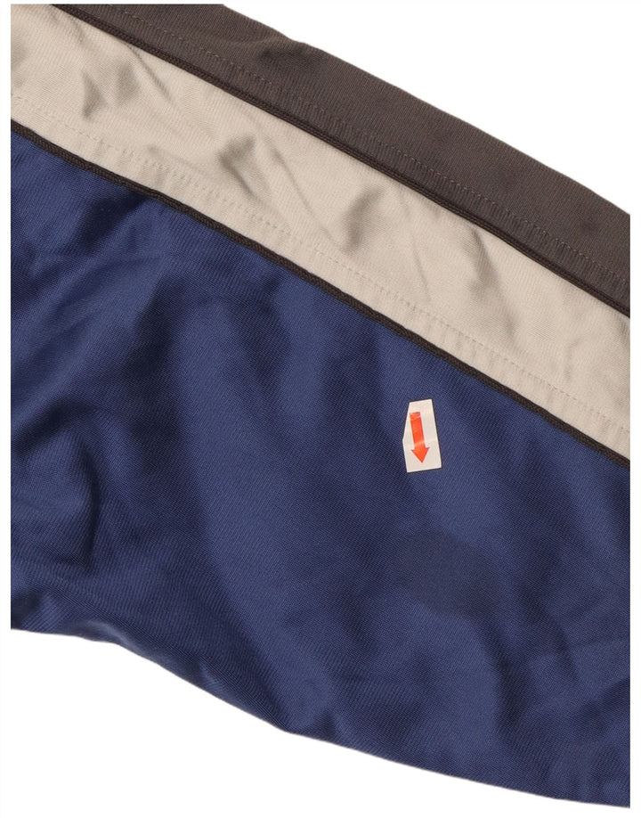 Kappa Boys Tracksuit Top Jacket 9-10 Years Large Blue Colourblock Polyester