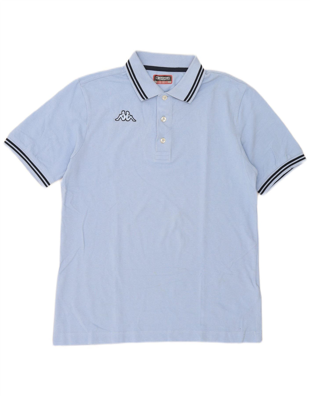 Kappa Mens Polo Shirt Medium Blue Cotton