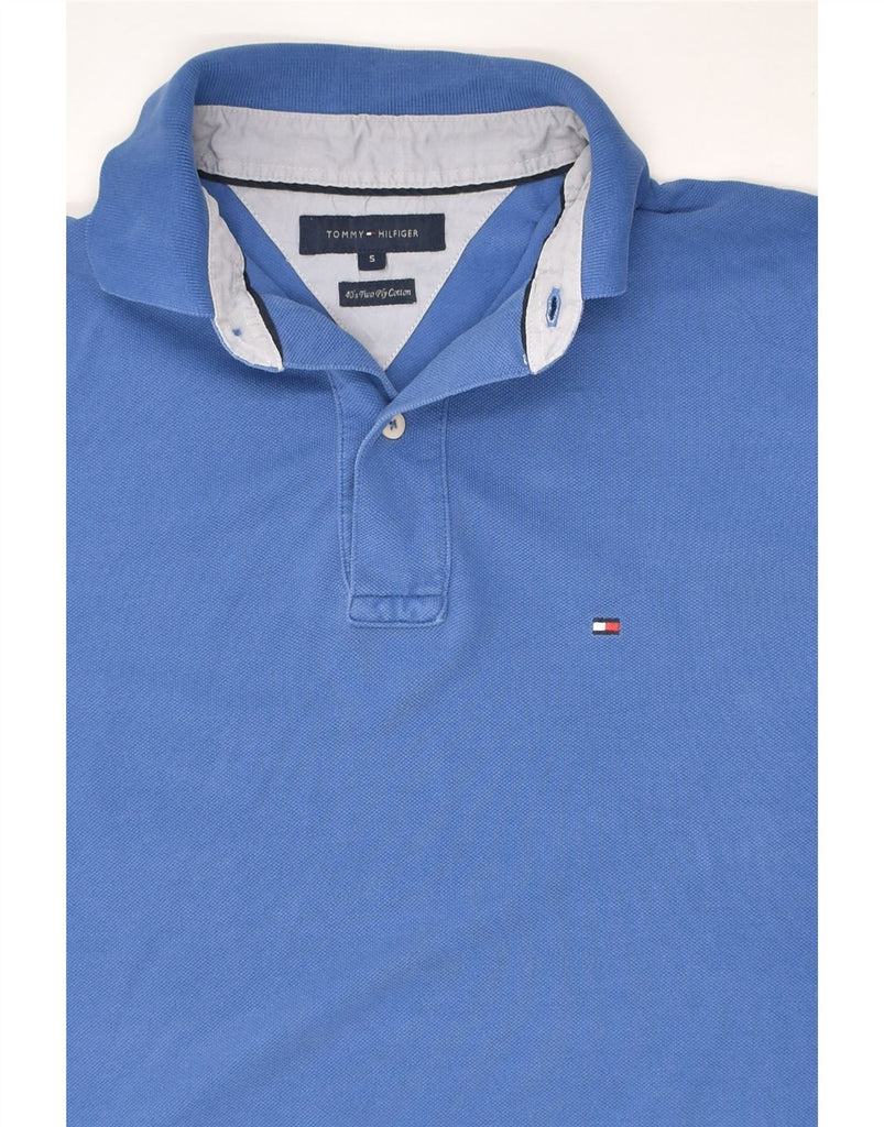 TOMMY HILFIGER Mens Polo Shirt Small Blue Cotton | Vintage Tommy Hilfiger | Thrift | Second-Hand Tommy Hilfiger | Used Clothing | Messina Hembry 