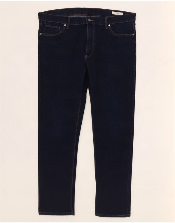 Marks & Spencer Mens Slim Jeans W40 L31 Navy Blue Cotton