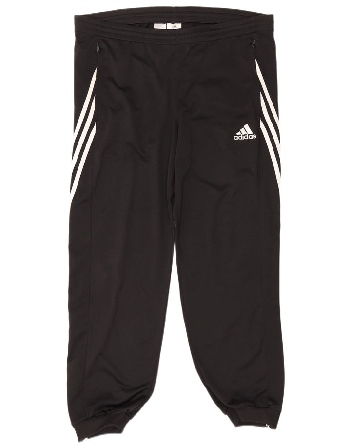 Adidas Mens Tracksuit Trousers Joggers Large Black Polyester