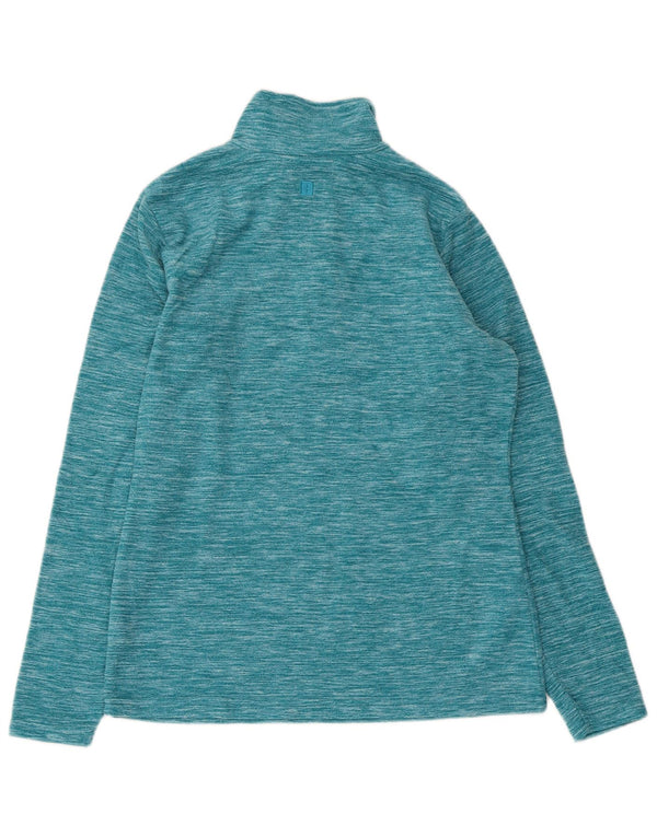 Mountain Warehouse Womens Zip Neck Fleece Jumper UK 10 Small Blue Flecked