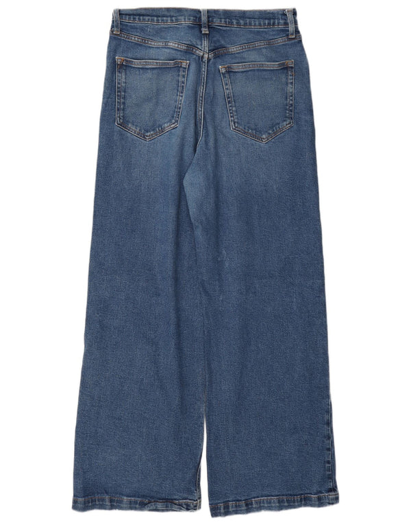 Gap Womens High Waist Wide Leg Jeans US 10 Large W30 L30 Blue Cotton
