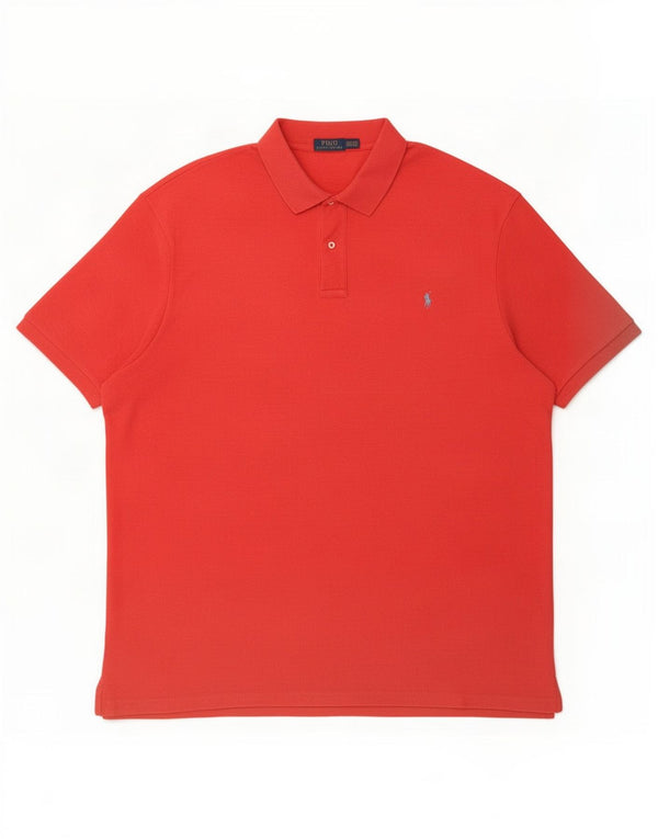 Polo Ralph Lauren Mens Tall Polo Shirt 4XL Red Cotton