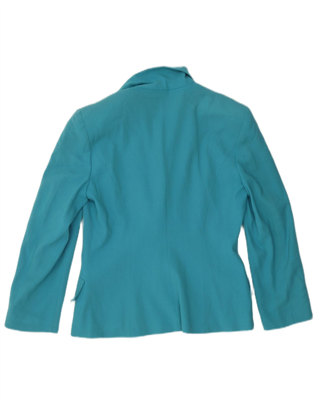 Vintage Womens 1 Button Blazer Jacket UK 16 Large Blue Wool