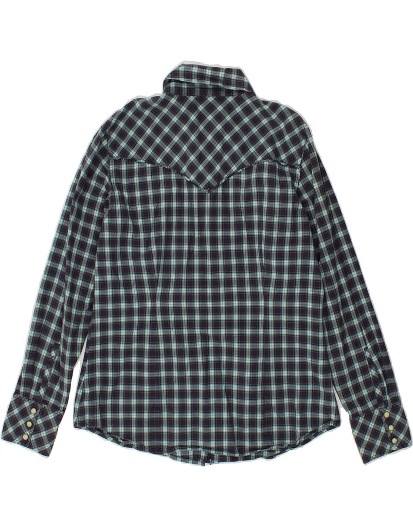EDDIE BAUER Womens Shirt UK 16 Large Purple Check Cotton Vintage Eddie Bauer and Second-Hand Eddie Bauer from Messina Hembry 