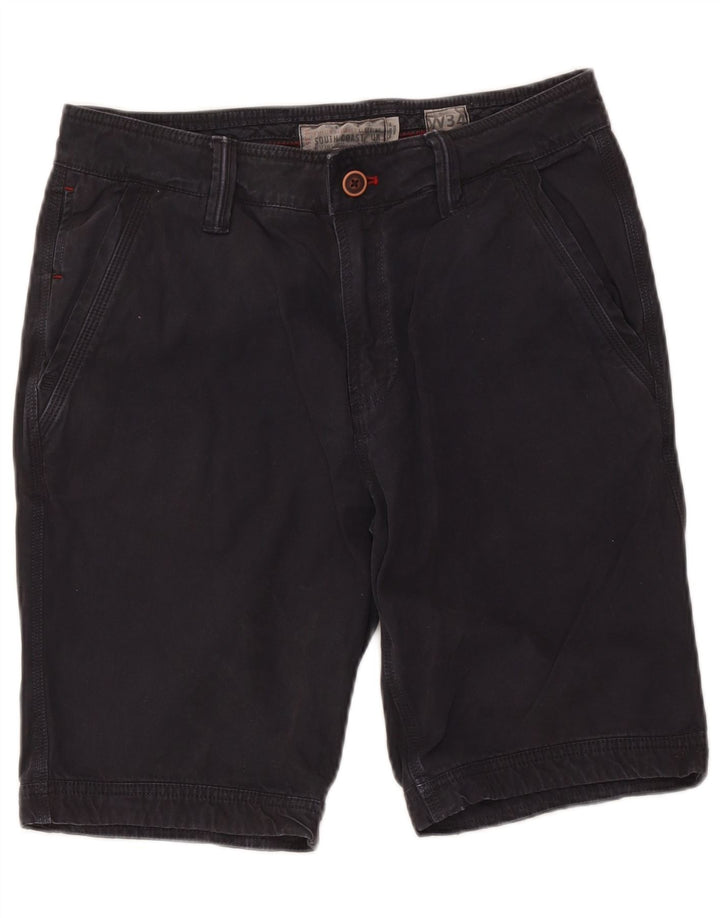 Fat Face Mens Chino Shorts W34 Large Black Cotton