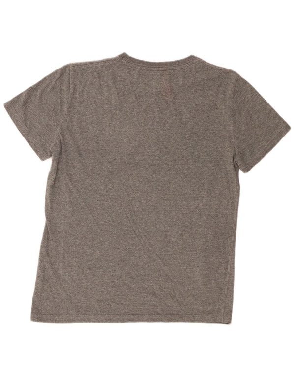 Superdry Mens Graphic T-Shirt Top Large Grey Cotton
