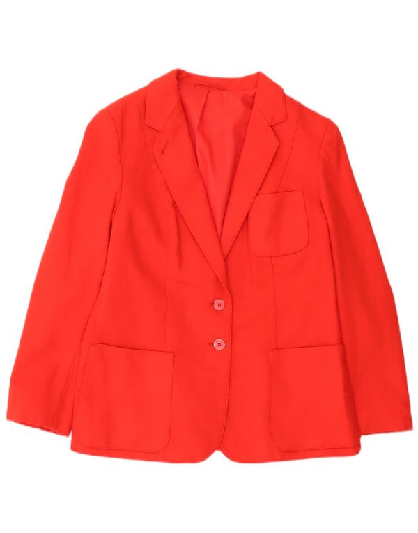 Bhs Womens 2 Button Blazer Jacket UK 16 Large Red Wool