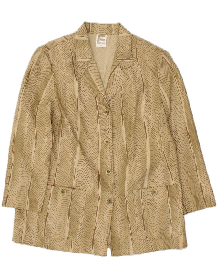 FRANKENWALDER Womens 4 Button 3/4 Sleeve Blazer Jacket EU 44 XL Beige Vintage Frankenwalder and Second-Hand Frankenwalder from Messina Hembry 
