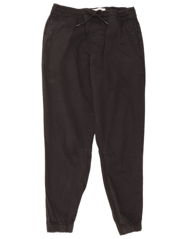 Zara Mens Joggers Chino Trousers Medium W31 L28 Black Cotton