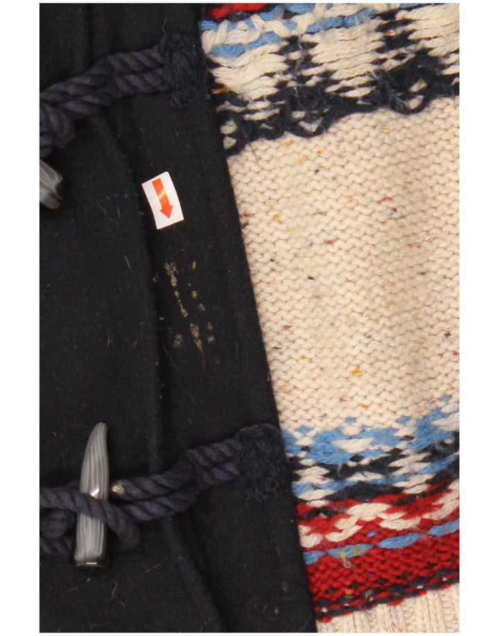 DESIGUAL Womens Cardigan Sweater UK 20 2XL Off White Striped Polyester