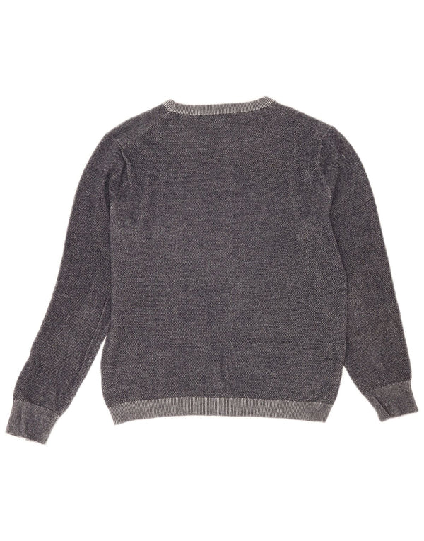 J. Crew Mens Boat Neck Jumper Sweater Small Navy Blue Cotton
