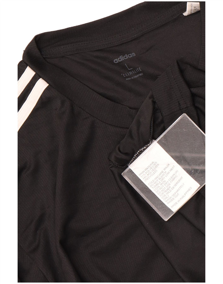 Adidas Mens Climalite Top Long Sleeve Large Black Polyester