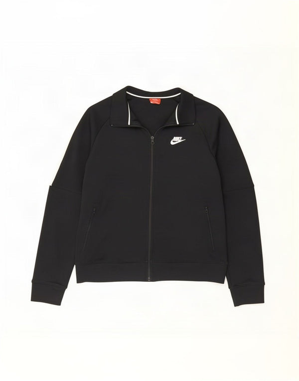 Nike Mens Tracksuit Top Jacket Large Black Colourblock Polyester
