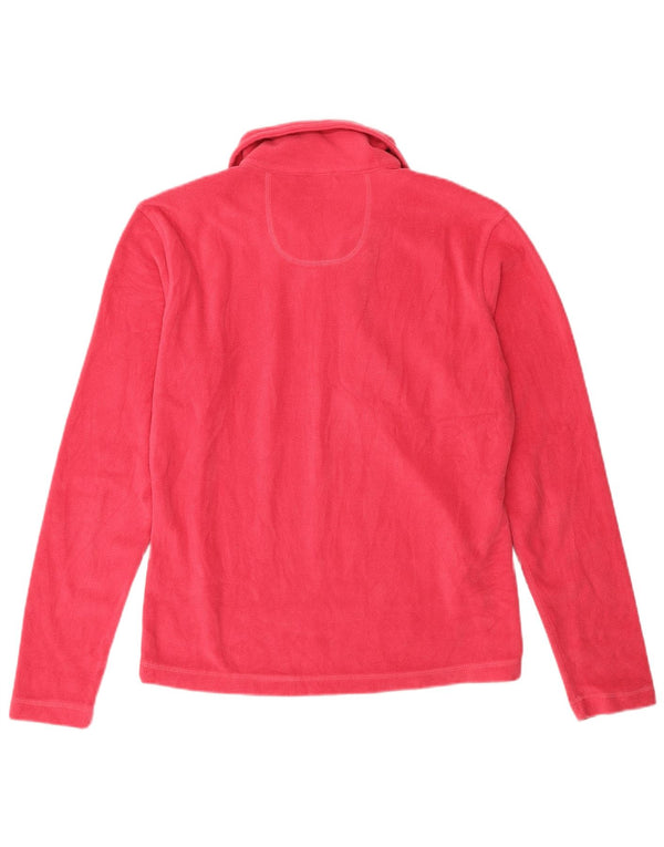 Diadora Womens Zip Neck Fleece Jumper UK 16 Large Pink Polyester