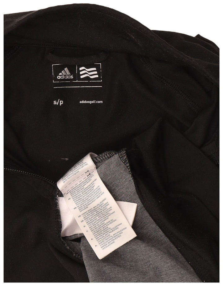 Adidas Womens Abstract Pattern Tracksuit Top Jacket UK 10 Small Black