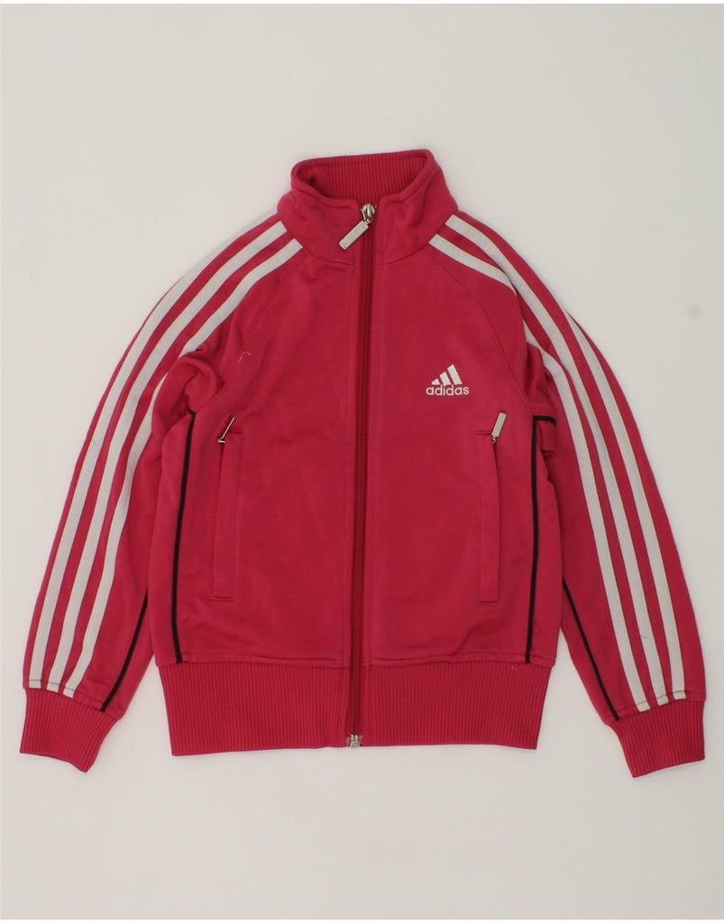 ADIDAS Girls Tracksuit Top Jacket 5-6 Years Pink Polyester | Vintage Adidas | Thrift | Second-Hand Adidas | Used Clothing | Messina Hembry 