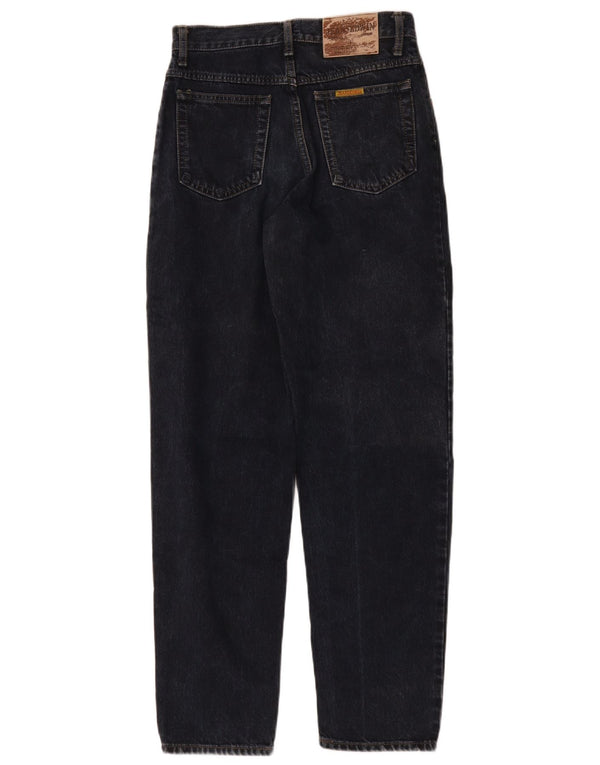 Vintage Womens High Waist Tapered Jeans W28 L30 Navy Blue