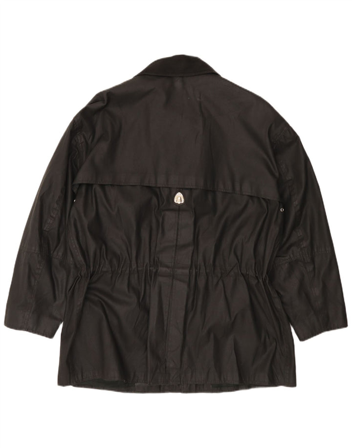 Piero Guidi Mens Waxed Cotton Jacket UK 40 Large Black