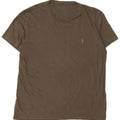 ALL SAINTS Mens T-Shirt Top Large Khaki Cotton