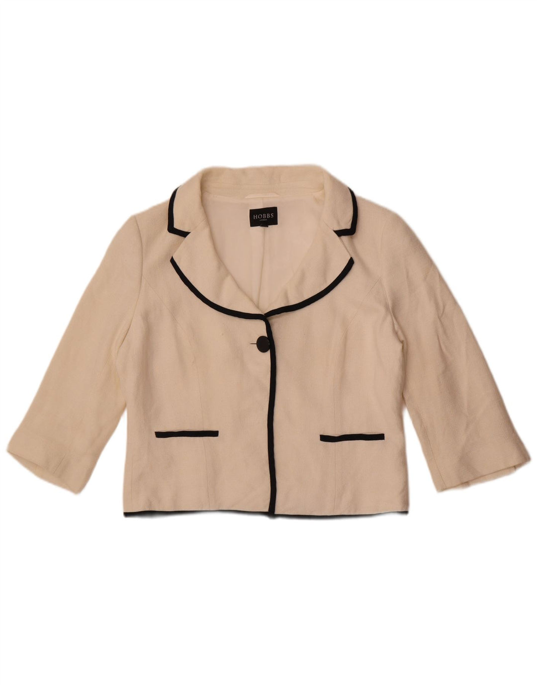 Hobbs Womens 3/4 Sleeve 2 Piece Set UK 16 Large White Viscose