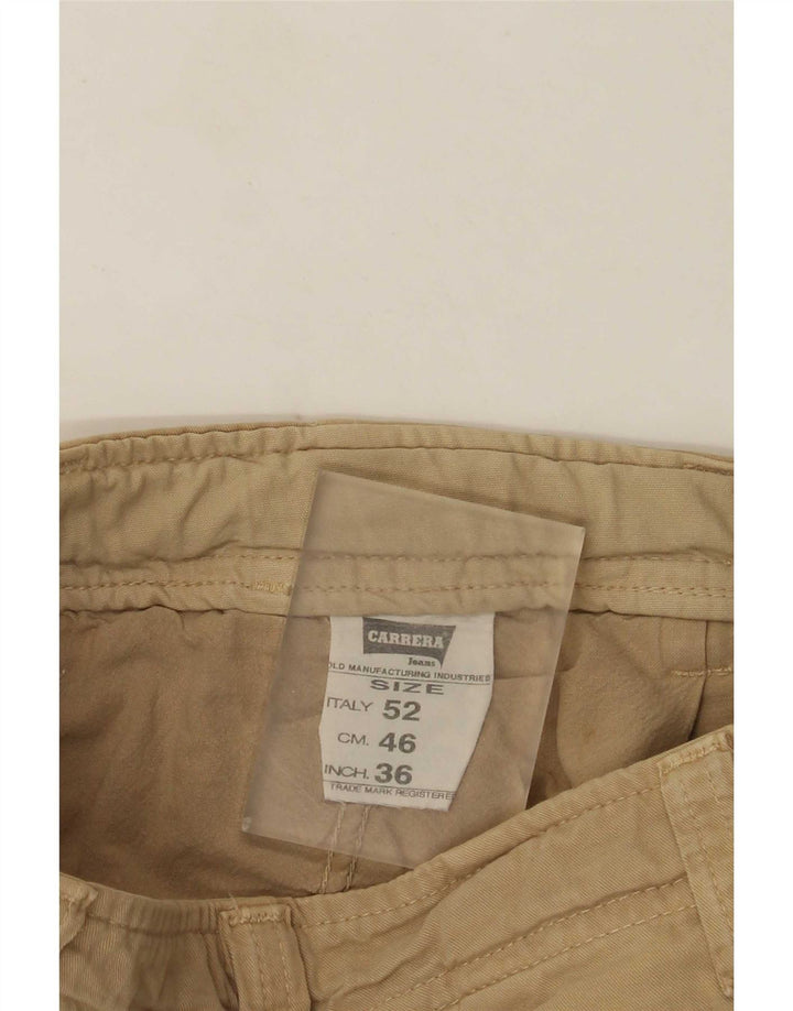 Carrera Mens Cargo Shorts W36 Large Beige Cotton