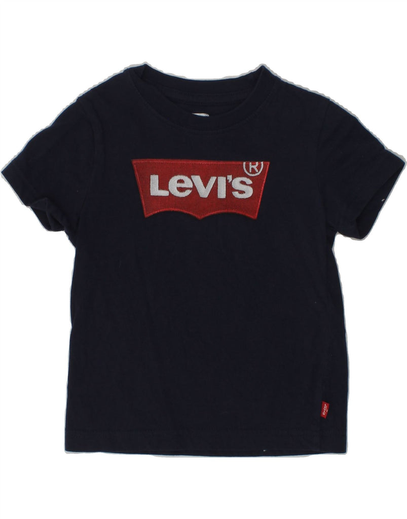 LEVI'S Baby Boys Graphic T-Shirt Top 18-24 Months Navy Blue Cotton | Vintage Levi's | Thrift | Second-Hand Levi's | Used Clothing | Messina Hembry 