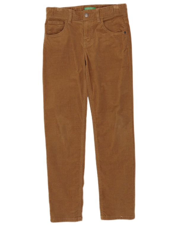 Benetton Boys Straight Corduroy Trousers 10-11 Years XL W26 L27 Beige